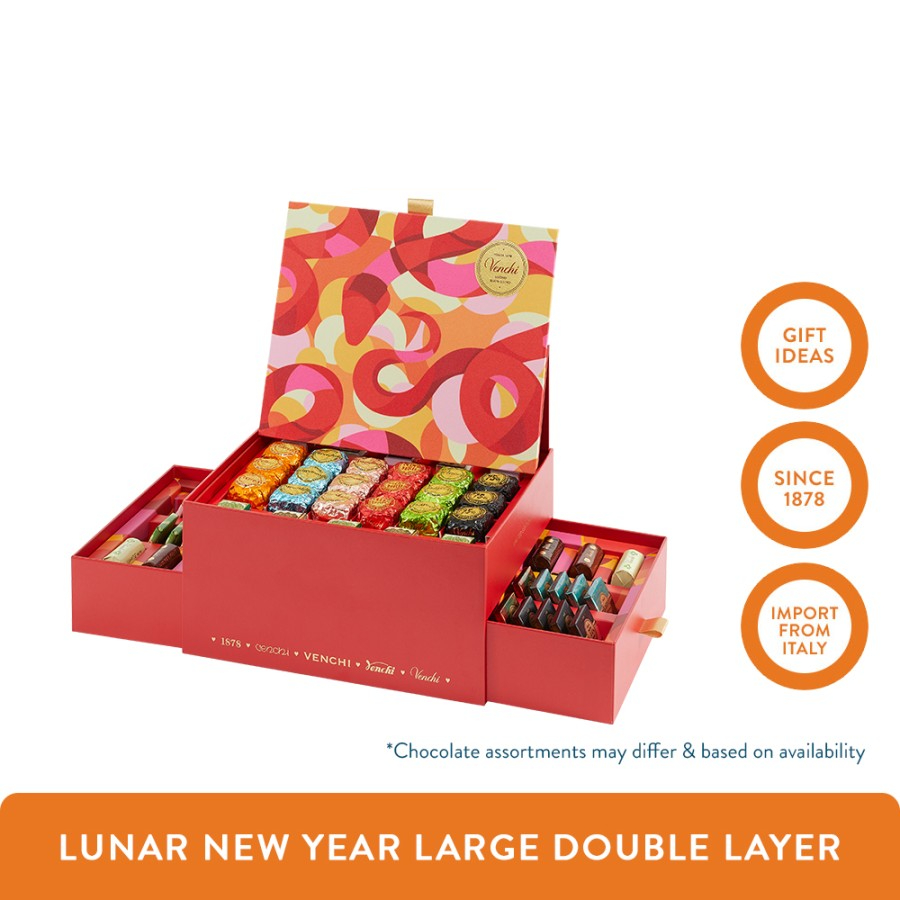 

Venchi Hampers CNY - Chinese New Year Imlek 2025 - Gift Set Chocolate Large Double