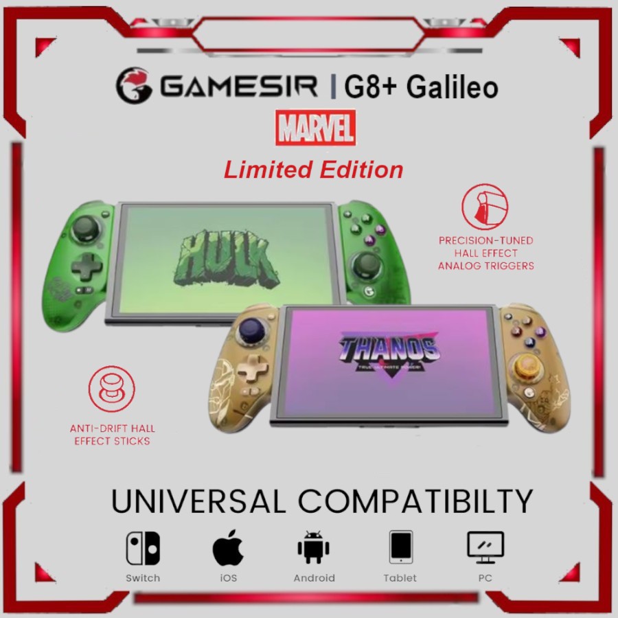 GameSir G8+ Plus Bluetooth Gamepad Marvel Edition Mobile Gaming Controller Hall Effect Stick