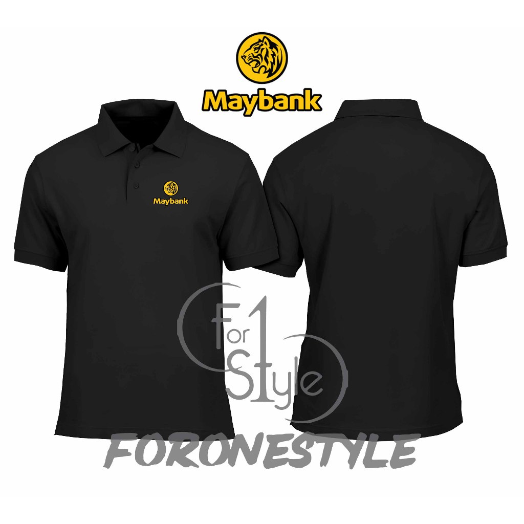 POLOSHIRT BERKERAH MOTIF MAYBANK - POLO MAYBANK - KAOS BERKERAH MAYBANK