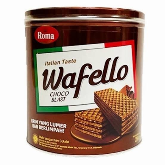 

Roma Wafello Coklat Kaleng 234gr - Wafer Kaleng Murah