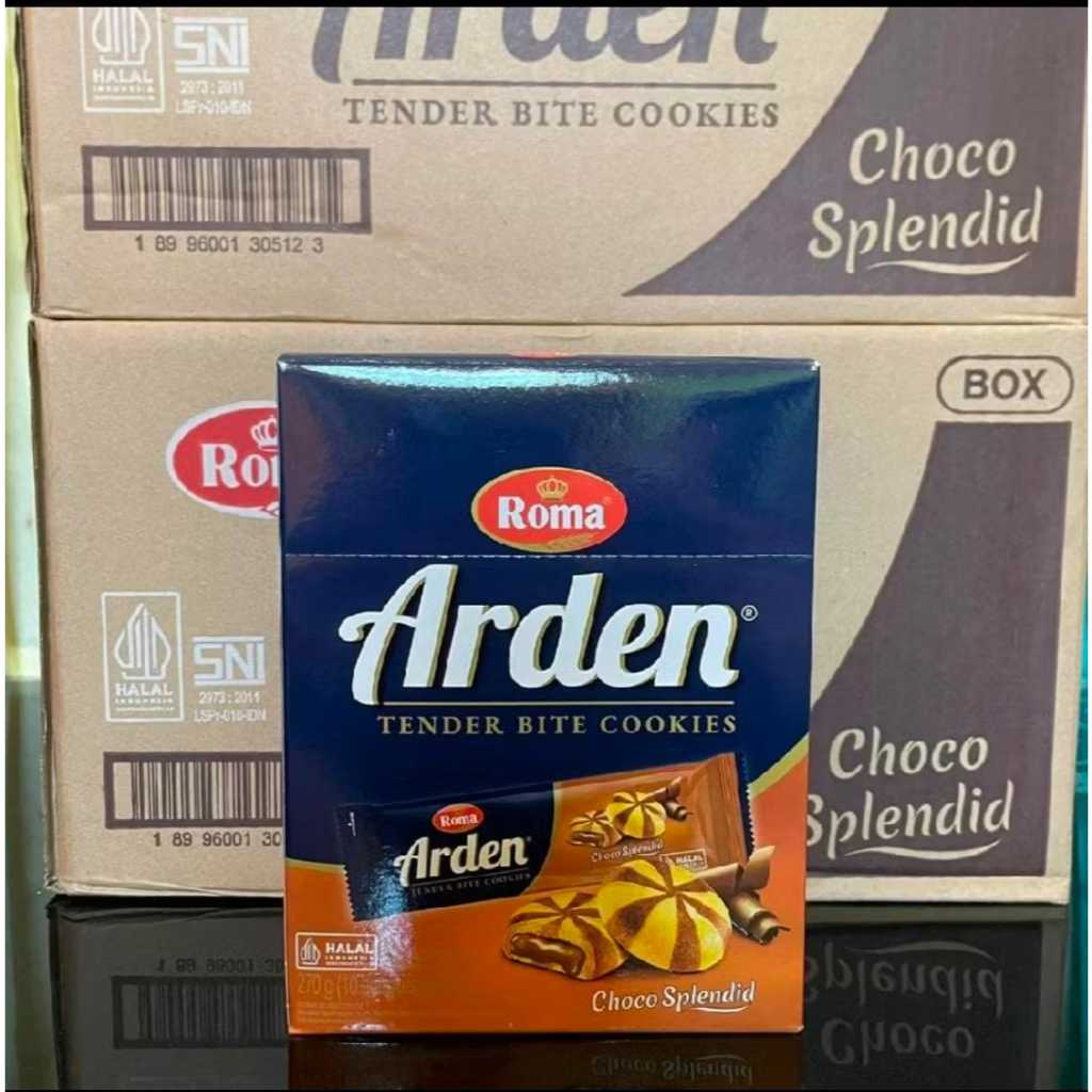 

Roma Arden Tender Bite Cookies 240gr (isi 24pack) Kukis Isi Krim Cokelat Biskuit Choco Splendid