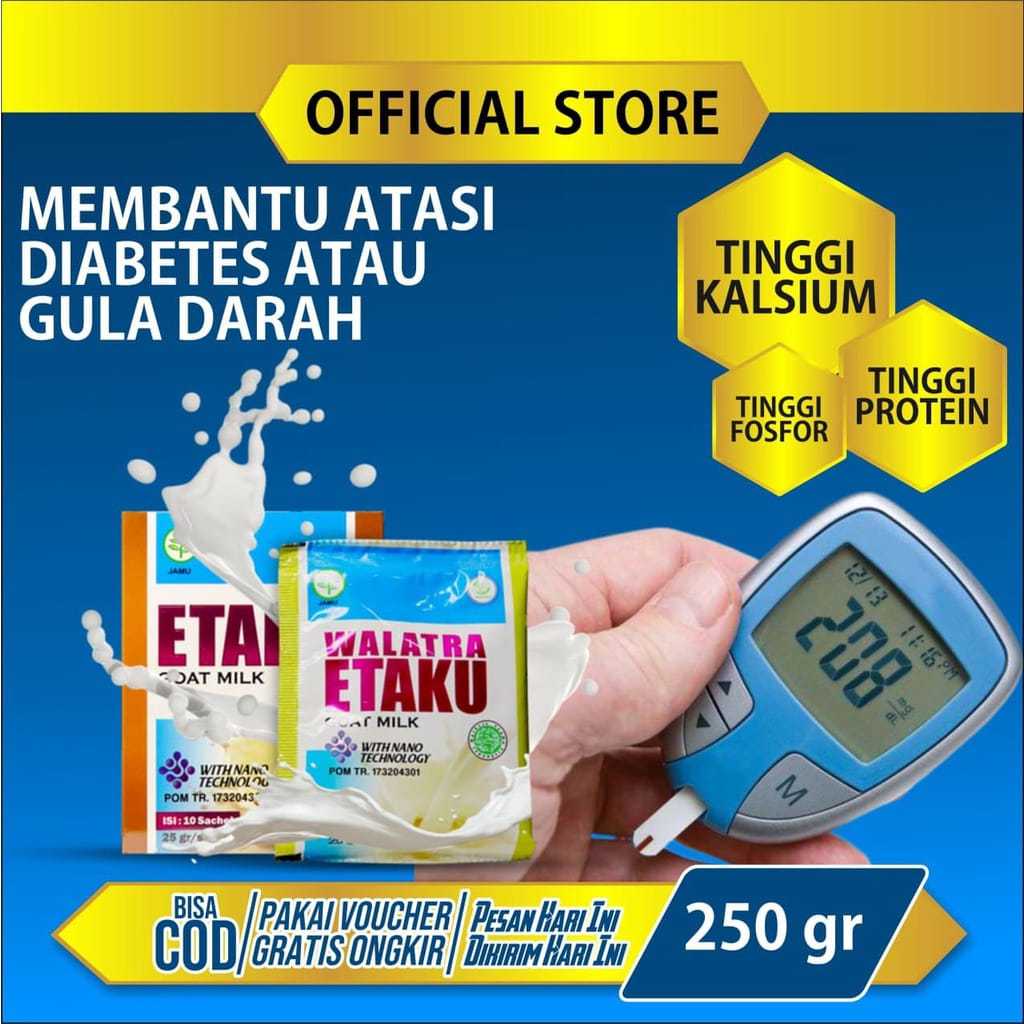 

PROMO !!!! Susu Kambing Etawa Bubuk Mengobati Jantung Obat Sesak Nafas DLL Herbal Walatra Etaku Goat Milk BPOM