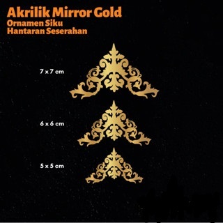 Sudut Siku Hantaran Mahar Akrilik Mirror God Dekorasi Mahar Sudut Siku Seserahan