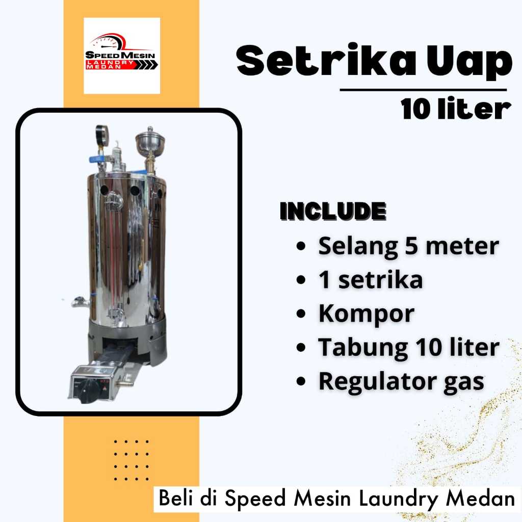 Setrika Uap Laundry 10 Liter Boiler Uap Laundry Setrika Uap (BERAT ASLI)