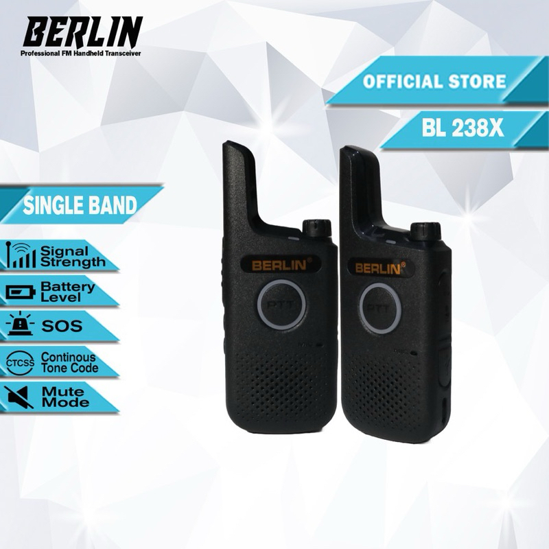 Handy Talkie (HT) Berlin BL - 238X Walkie Talkie | Original, Garansi Resmi 1 Tahun