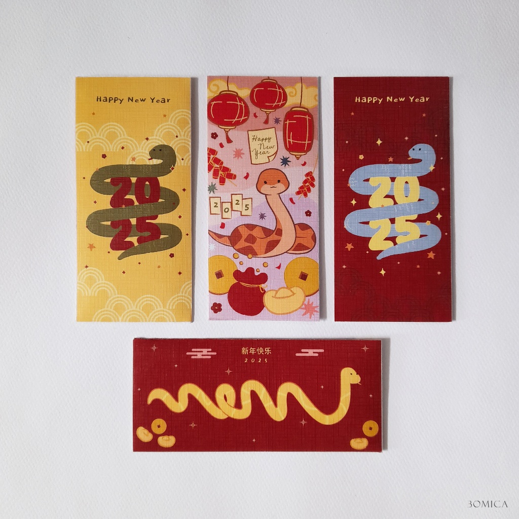

[4 pcs] Angpao Angpau Imlek 2025 Hong Bao Amplop CNY Chinese New Year Sincia Tahun Baru China