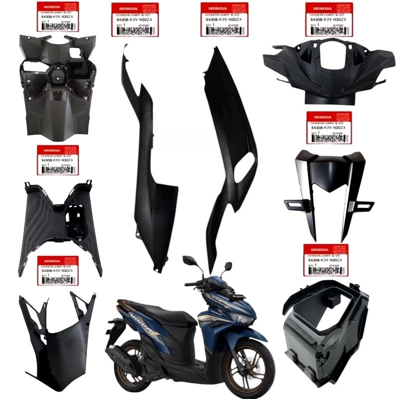 Paket Cover Full Bodi  Kasar Vario 125 New Gen 2 K2V Tahun 2023-2024 Original AHM