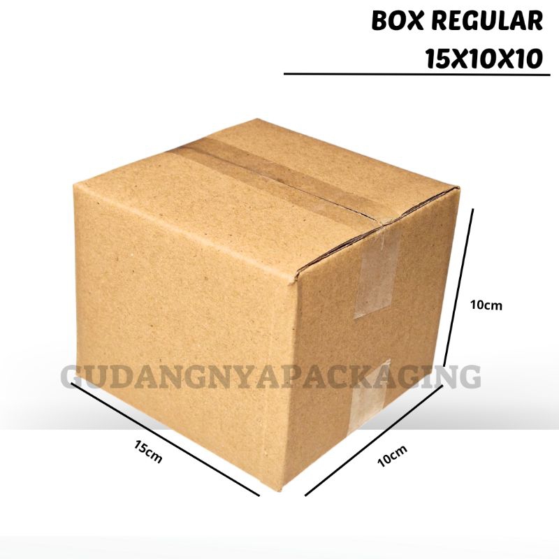 

Box Packing ukuran 15 X 10 X 10 CM Box Polos Kardus Packing - Dus Coklat Baru