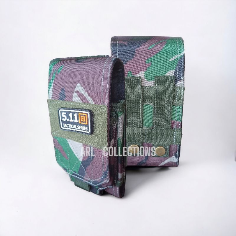 sarung hp tactical loreng malpinas double slot cordura army
