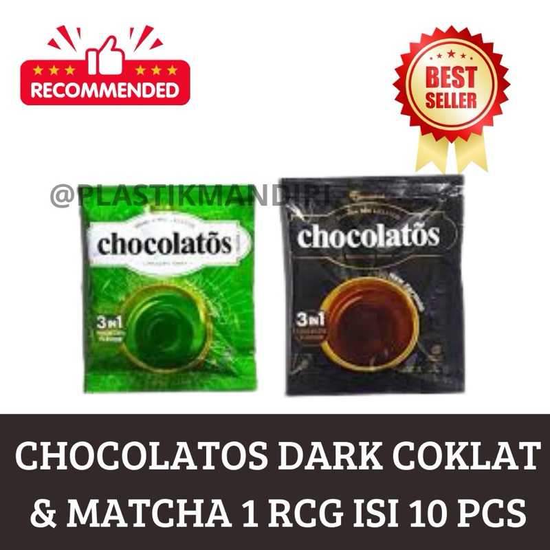 

[10 Pcs] Chocolatos Dark Coklat & Matcha