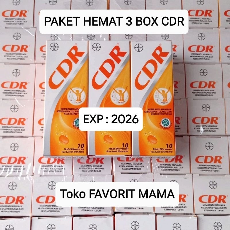 PROMO 3 Pcs CDR Rasa Jeruk Mandarin Vitamin Kalsium dan Vitamin C Vitamin Ibu Hamil dan Menyusui