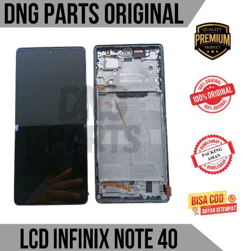 LCD TOUCHSCREEN FULLSET FRAME INFINIX NOTE 40 X6853 ORIGINAL COPOTAN