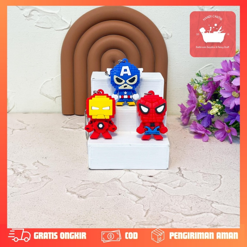 Gantungan Kunci Lego Avengers superhero GK-1792 / Iron man keychain gantungan captain america spider