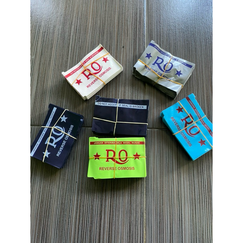 Segel galon RO Silver warna biru dongker, putih Plastik Segel Galon 19 liter Plastik segel galon dep