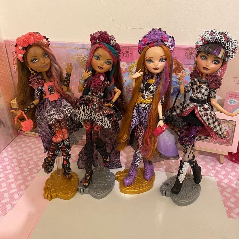 Ever After High Spring Unsprung Series Cedar Wood, Briar Beauty, Holly O'Hair, Cerise Hood [BUNDLE]