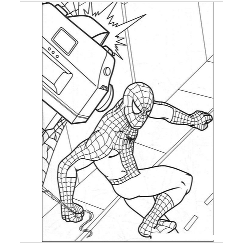 

Kertas lembar mewarnai motif spiderman / buku mewarnai anak motif kartoon / Spider-man Di Kamera