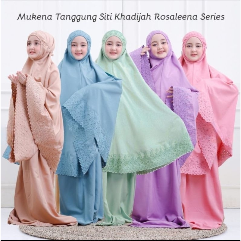 Mukena Khadijah premium/Khadijah Anak 6-10 tahun/Khadijah Ori