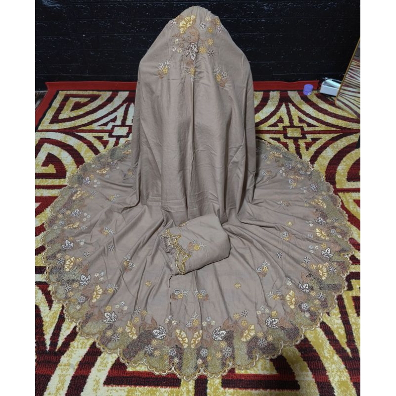 Mukena  kerancang bordir strimin