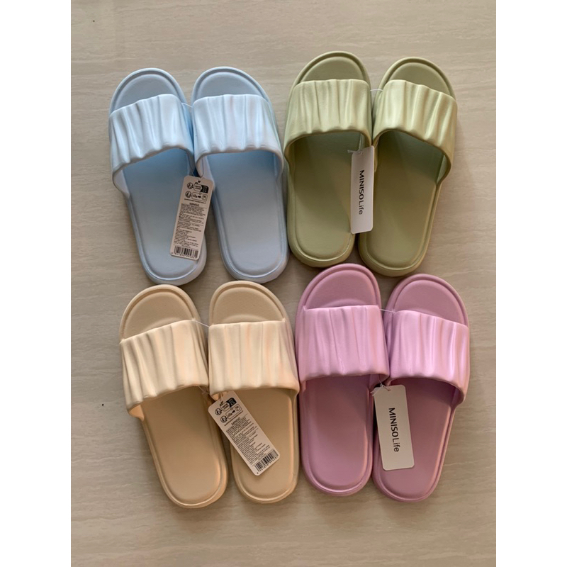 Sandal MINISO Ripple Bathroom Slippers Miniso Sandal Kamar Mandi Sandal Rumah Empuk Nyaman