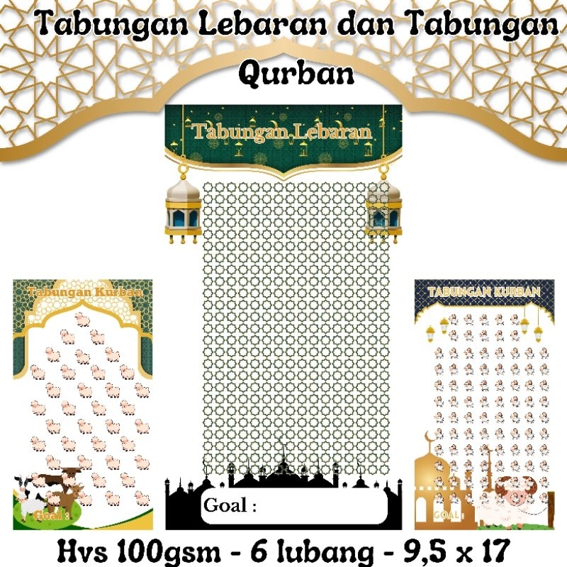 

[ TABUNGAN KURBAN QURBAN ] 1 LEMBAR KERTAS MENABUNG KURBAN QURBAN LEBARAN UKIRAN BINDER A6 LUBANG 6 KERTAS BINDER BAHAN HVS 100GSM SAVING CHALLENGE SINKING FUND