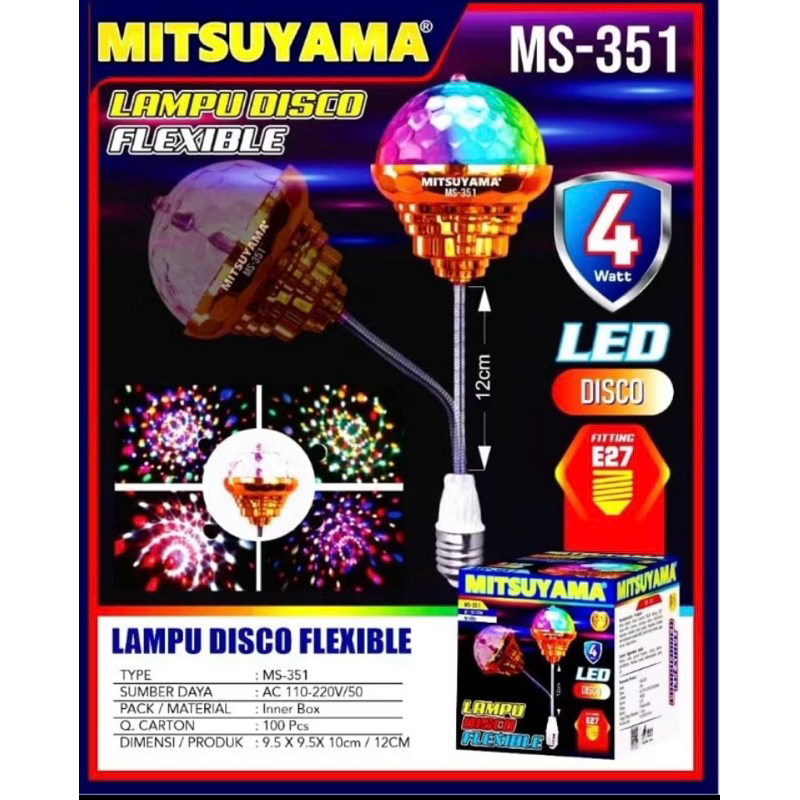 Mitsuyama Lampu Disco Fleksibel MS-351 RGB LED