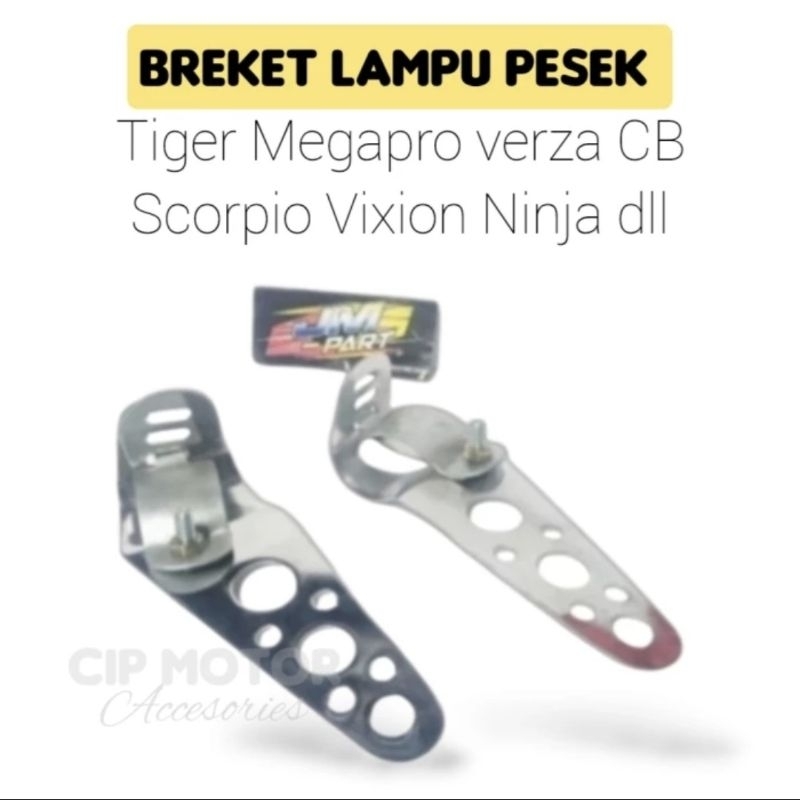 Breket Dudukan Lampu Pesek Motor Tiger Vixion MegaPro Verza CB Scorpio Universal