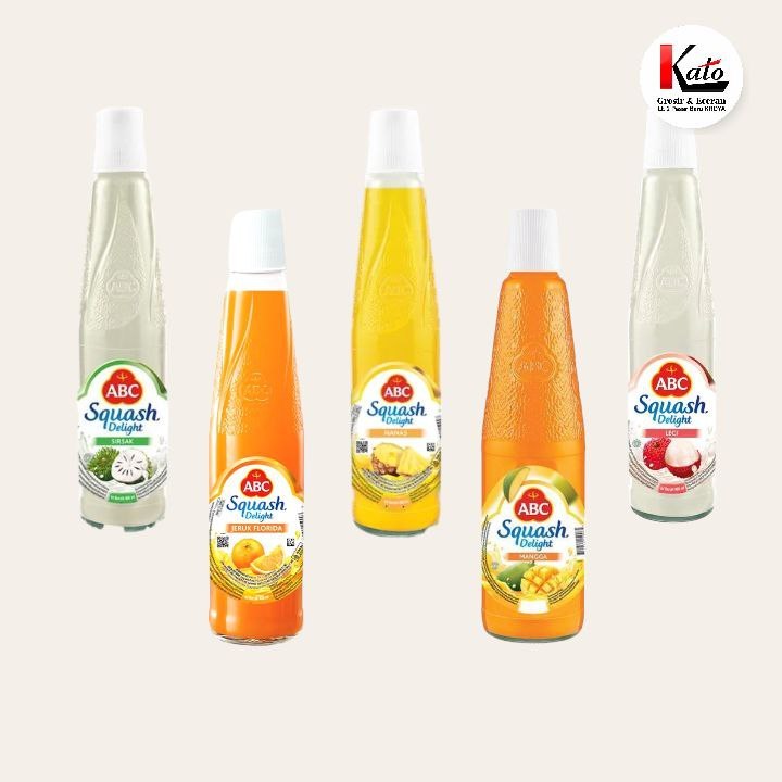 

ABC Sirup Squash Delight Lychee/Mangga/Nanas/Orange/Sirsak 450ML