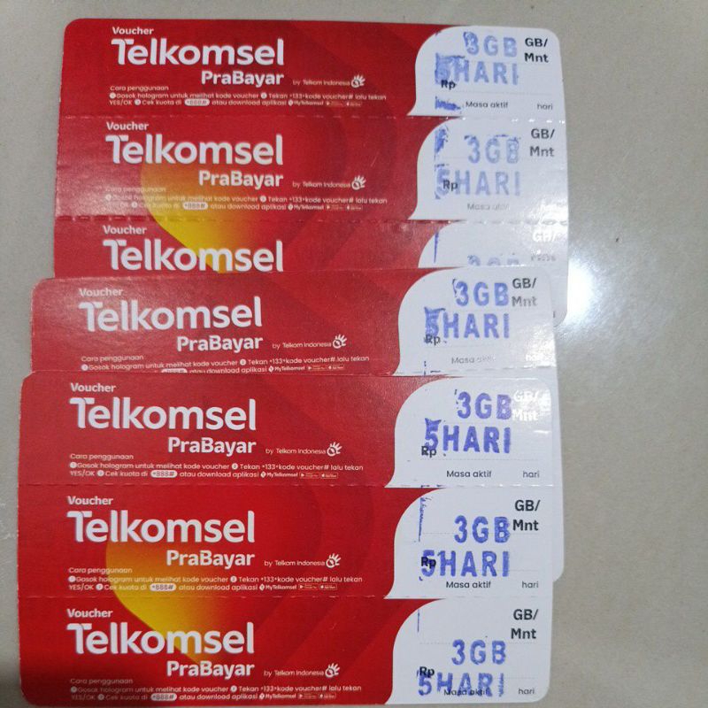 voucher Telkomsel 3gb 5hari