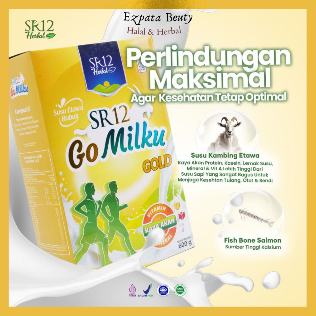 

Ezpata Beuty - Gomilku SR12 Gold 200gr & 600gr | Susu Kambing untuk Lansia | Susu Kesehatan