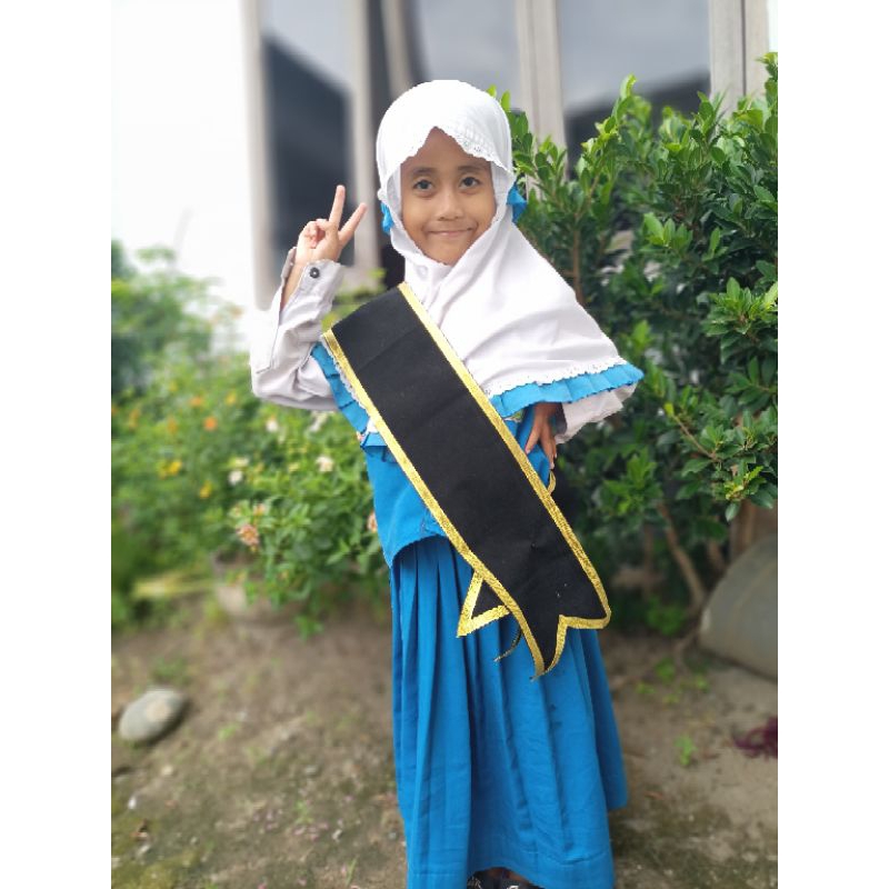selempang wisuda ukuran anak. selempang wisuda polos