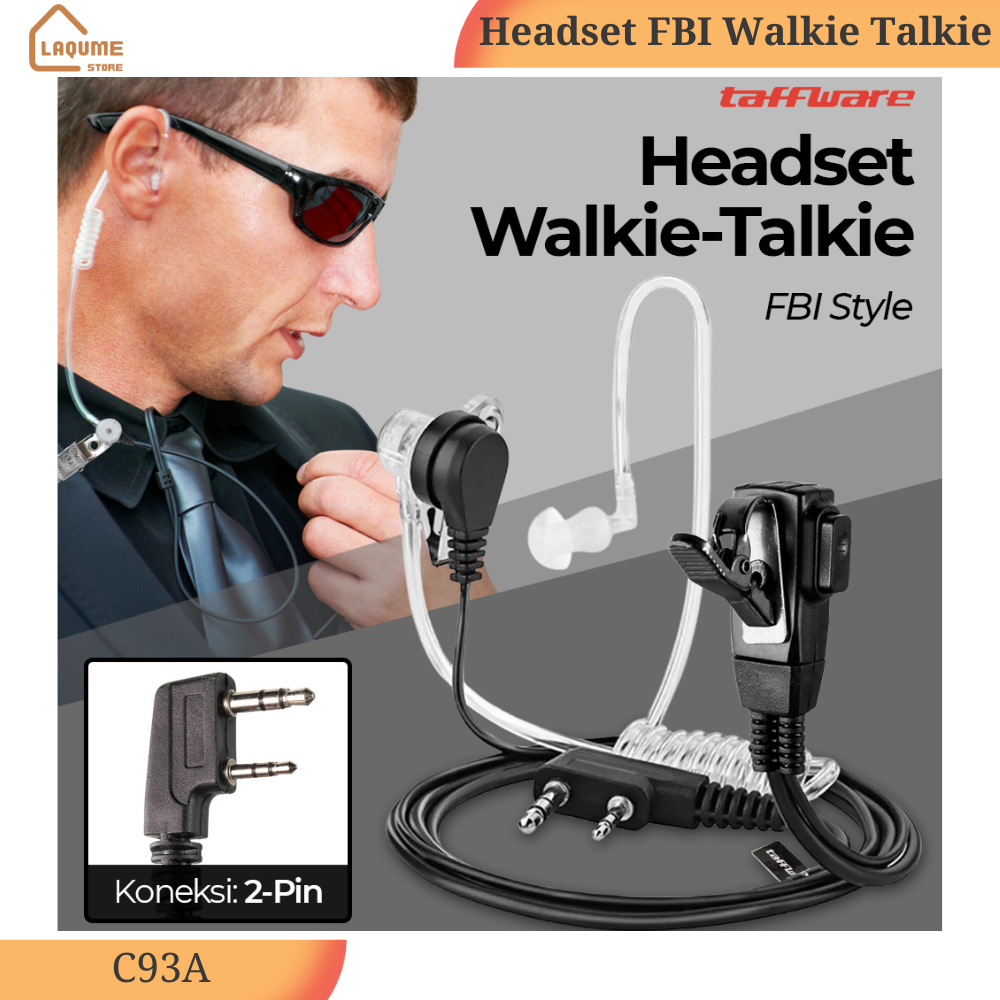 Headset HT WLN FBI Tube Spiral paspampres WLAN Earphone earphone HT FBI style cocok untuk HT BAOFENG