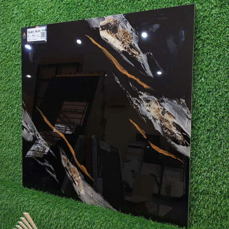 Granite lantai 60x60 Devany black | silver | Arna | glossy