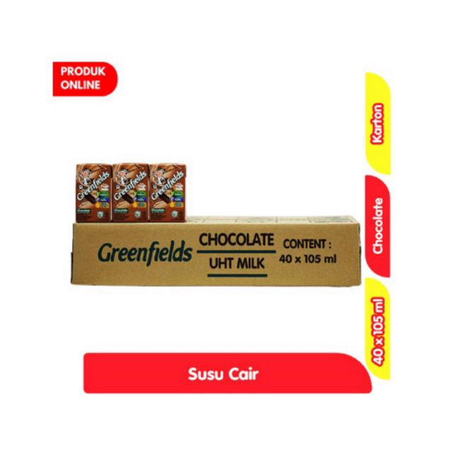 

Greenfields Susu UHT Chocolate 40 x 105 ml