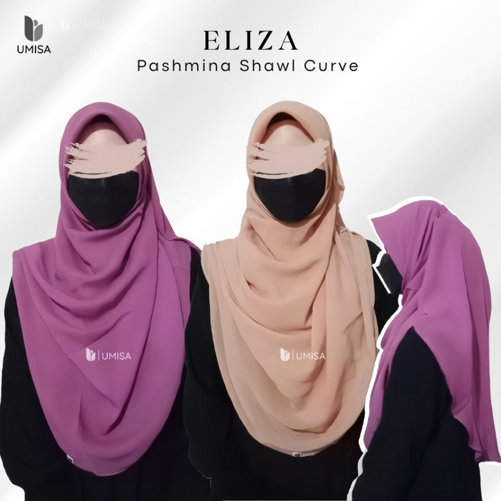 ELIZA SHAWL CURVE SYARI | BAWAL HIJAB OVAL JUMBO MALAYSIA  by UMISA