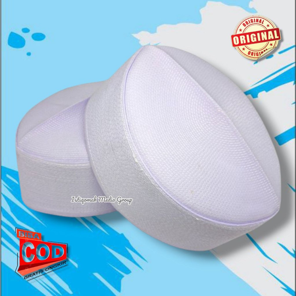 Peci Kopiah Songkok Haji Batok Putih Polos Anak Dan Dewasa Peci Batok Keras Tahan Lama Premium