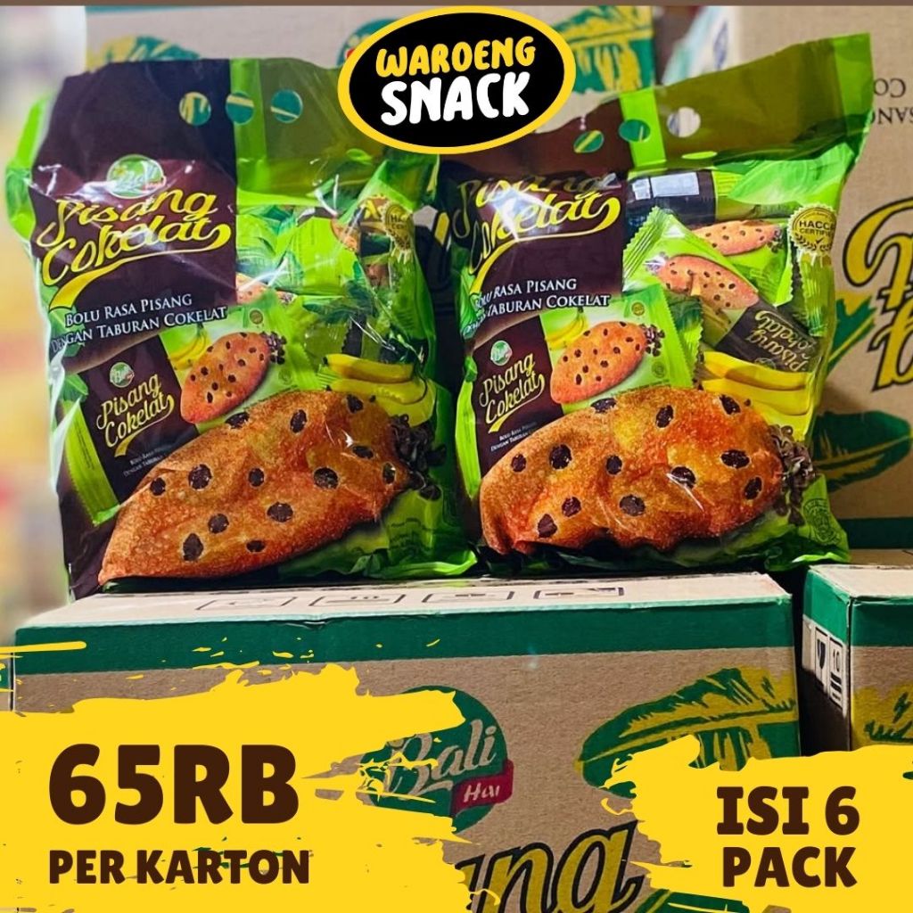 

BOLU PISANG COKELAT ISI 6 PACK PER KARTON PALING LARIS MOMEN LEBARAN