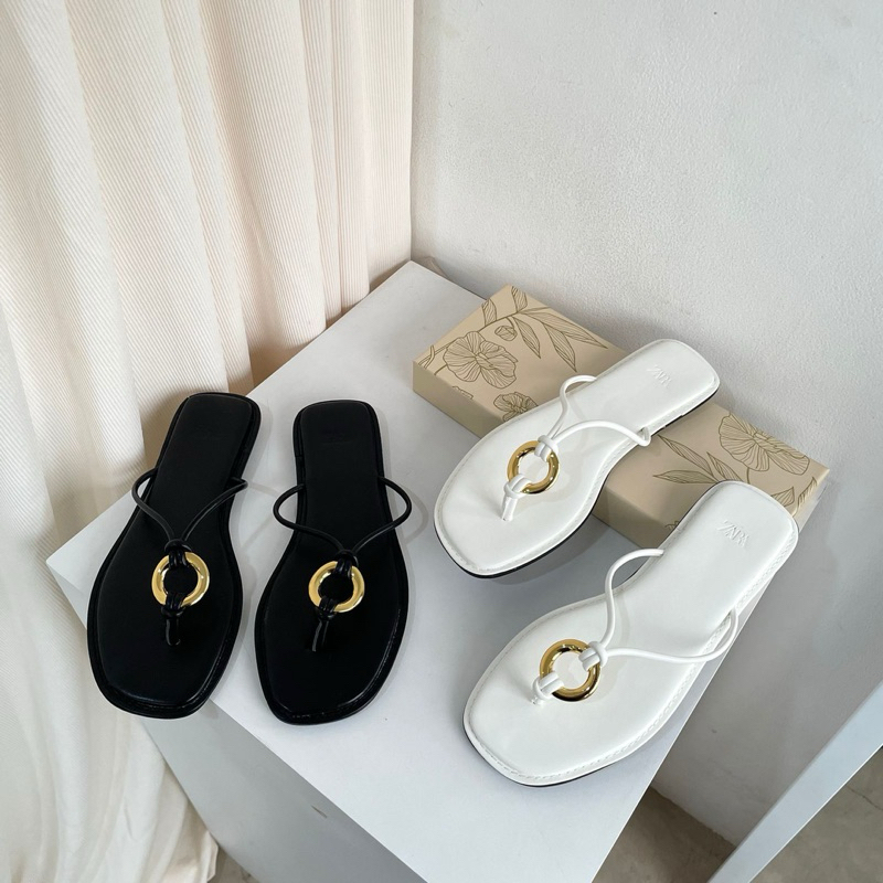 Strappy sandals with chain by Zara high quality fashion shoes sandal tali wanita kantor kerja casual