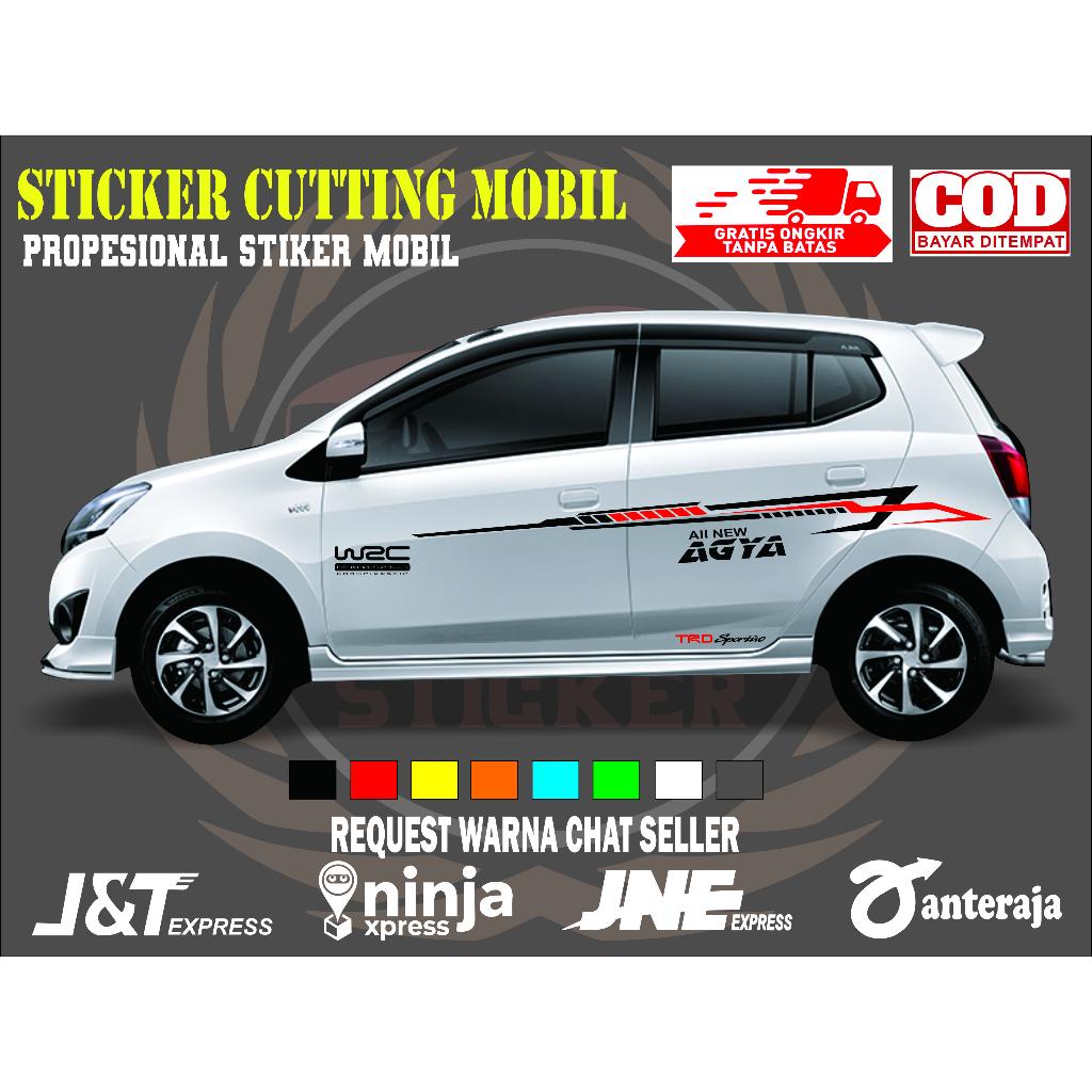 sticker mobil agya sticker mobil toyota agya sticker mobil keren sticker motif variasi body mobil