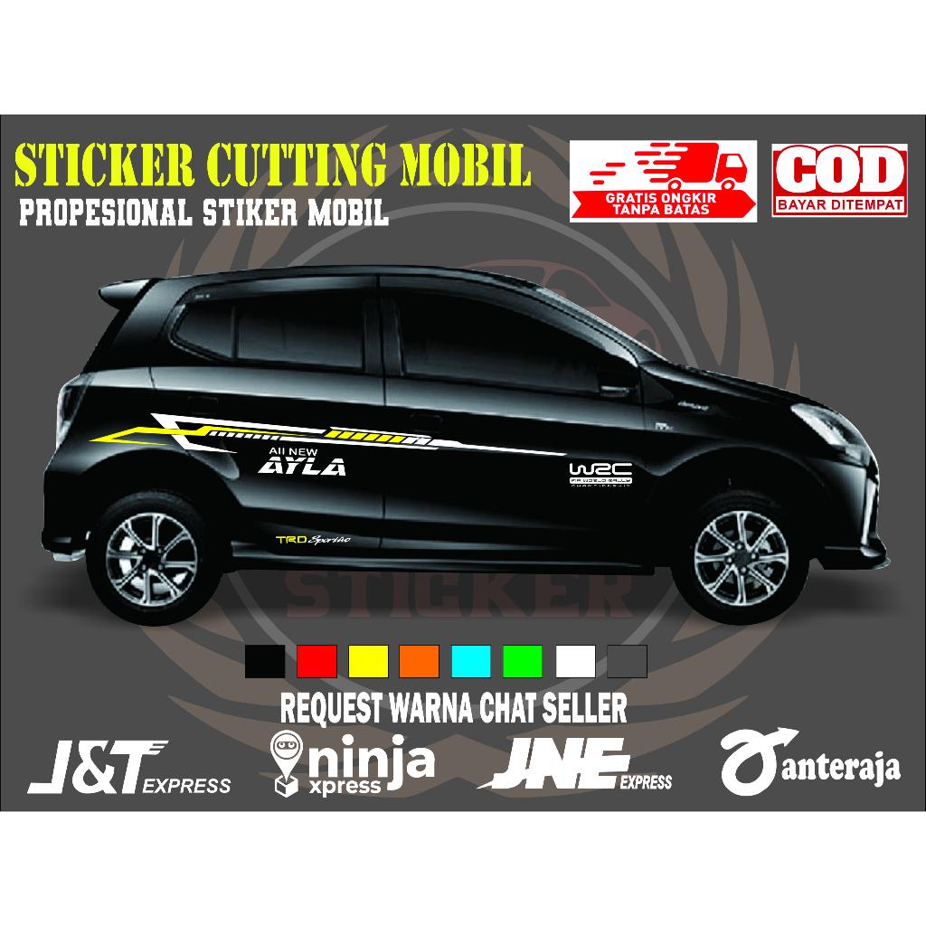 sticker mobil ayla sticker mobil daihatsu ayla sticker mobil keren sticker motif variasi body mobil