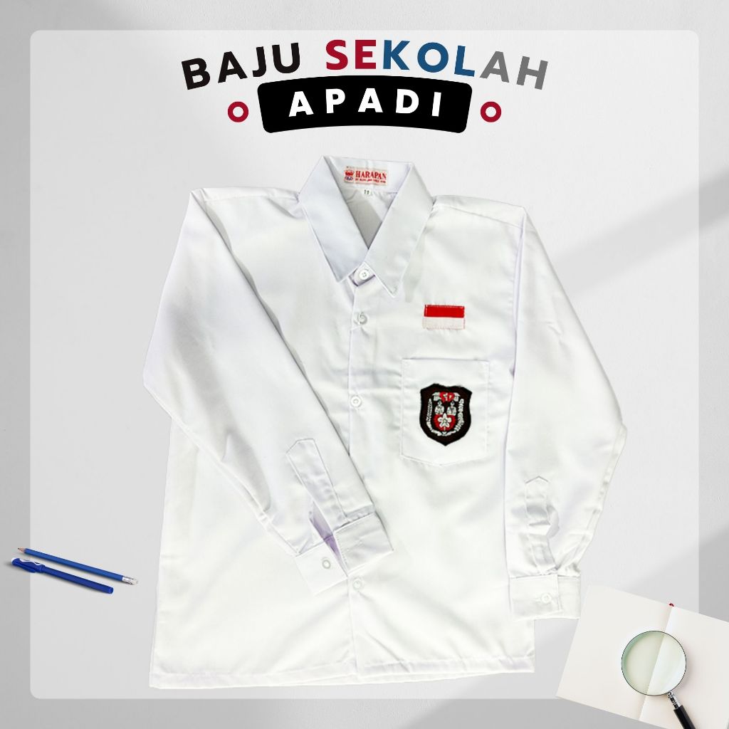 Baju Seragam Putih SD Lengan Panjang | Kemeja Seragam SD Lengan Panjang