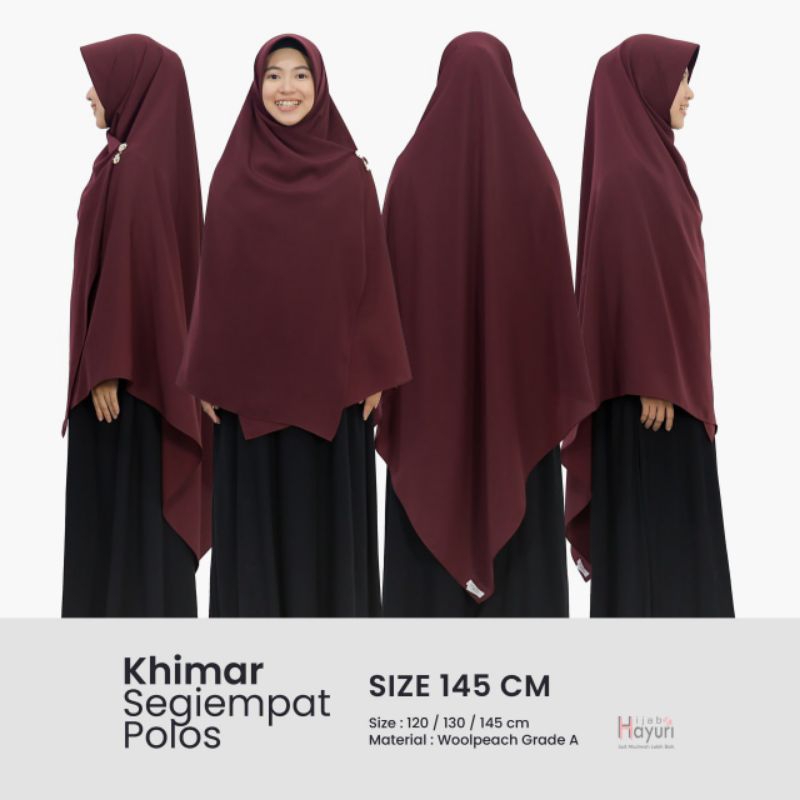 Hijab segi empat polos jumbo [140x140] Hijab Hayuri