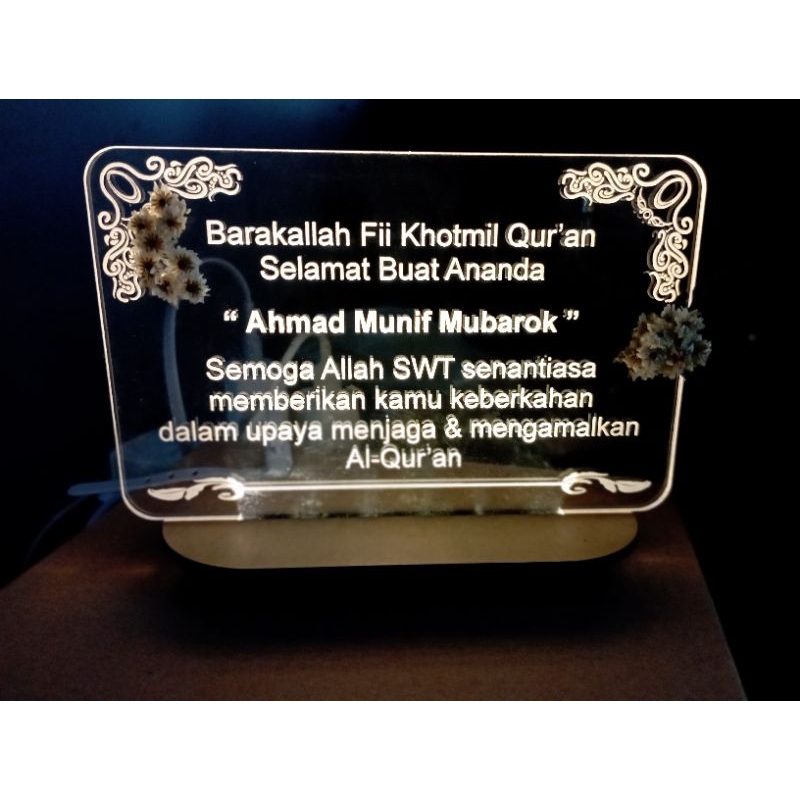 Plakat Akrilik Lampu Led Custom