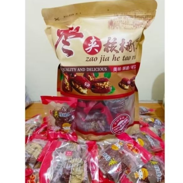 Angco walnut jujube red dates/kurma merah zao jia he tao ren