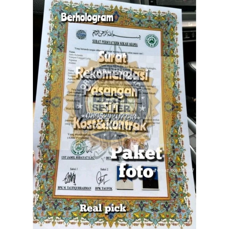 

surat pernyataan kost-kontrak dll