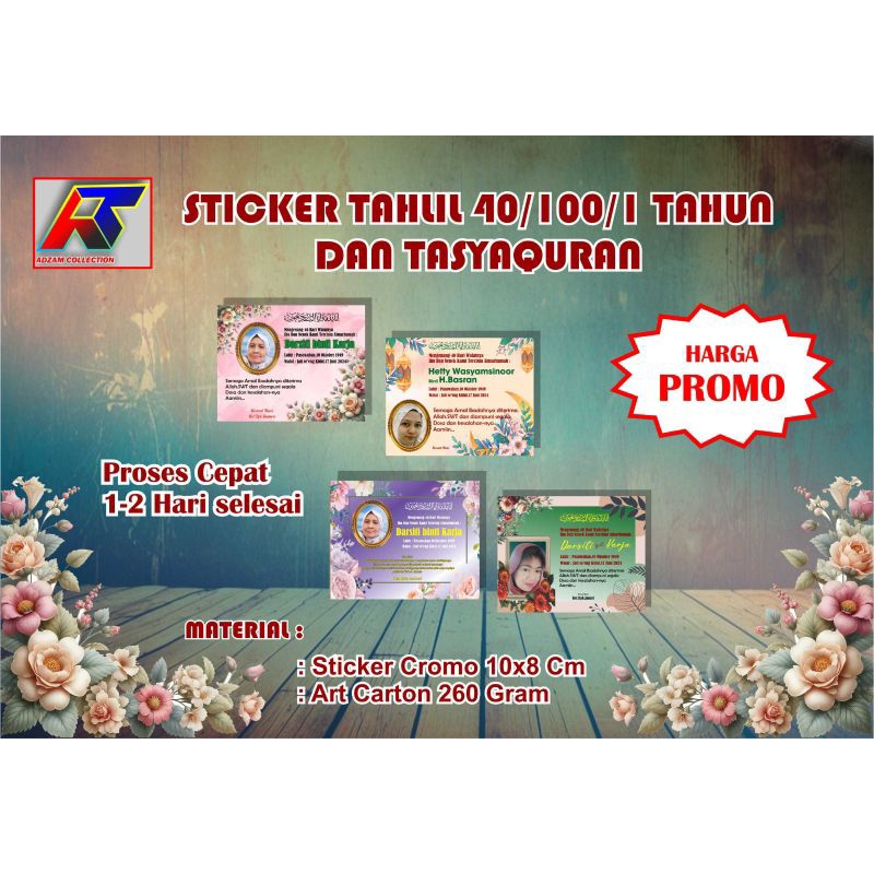 

STIKER TAHLIL 40HARI/LABEL/TASYAQURAN