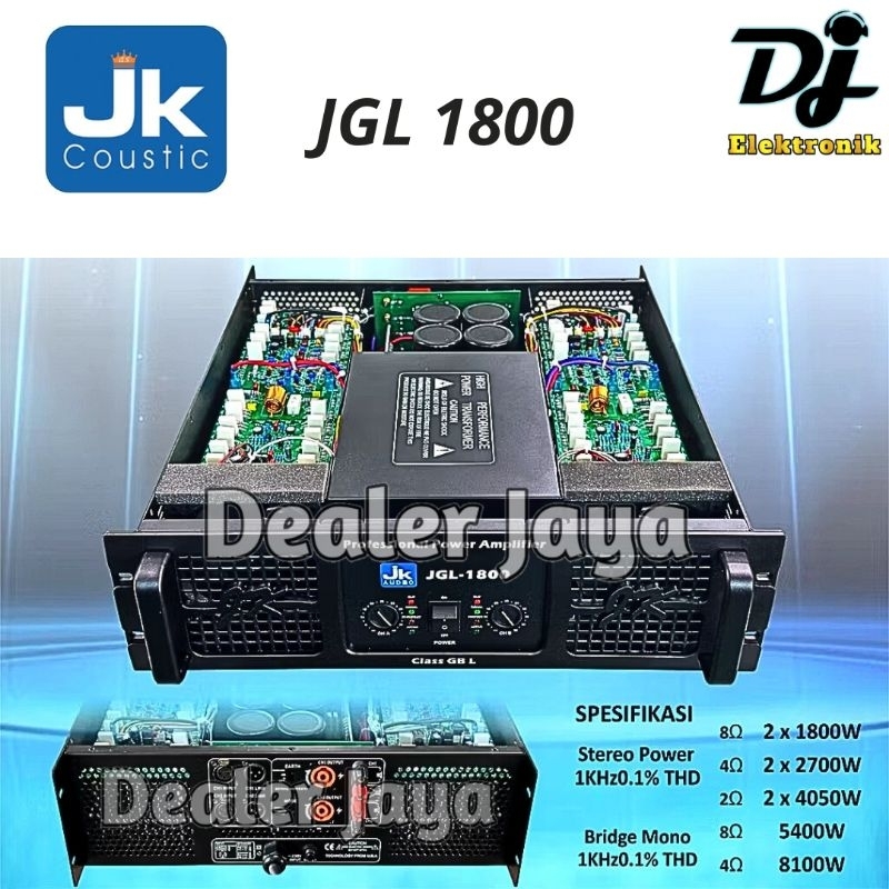 Power Amplifier JK Coustic JGL 1800 / JGL1800 - 2 channel