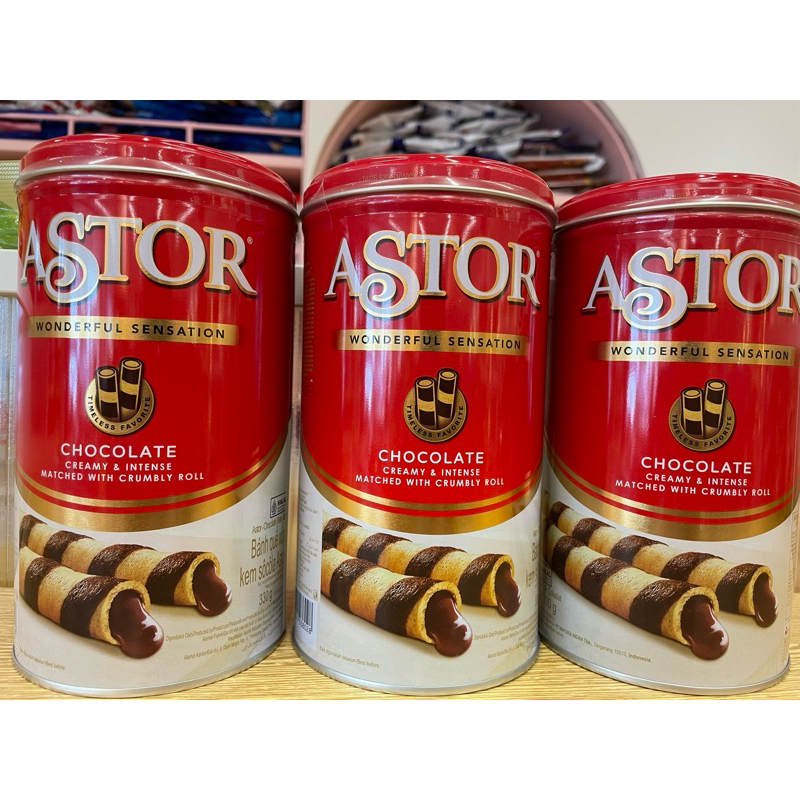 

Astor Chocolate Wafer 330gr Kaleng Choco