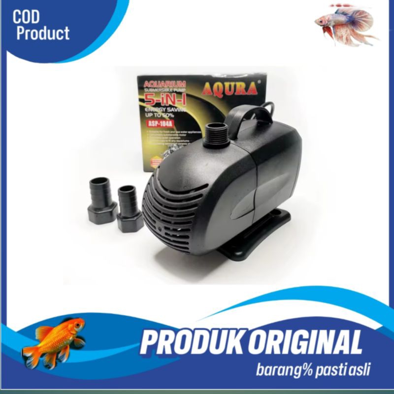 Pompa Air Aquarium AQURA 103 104 105 A Original Promo