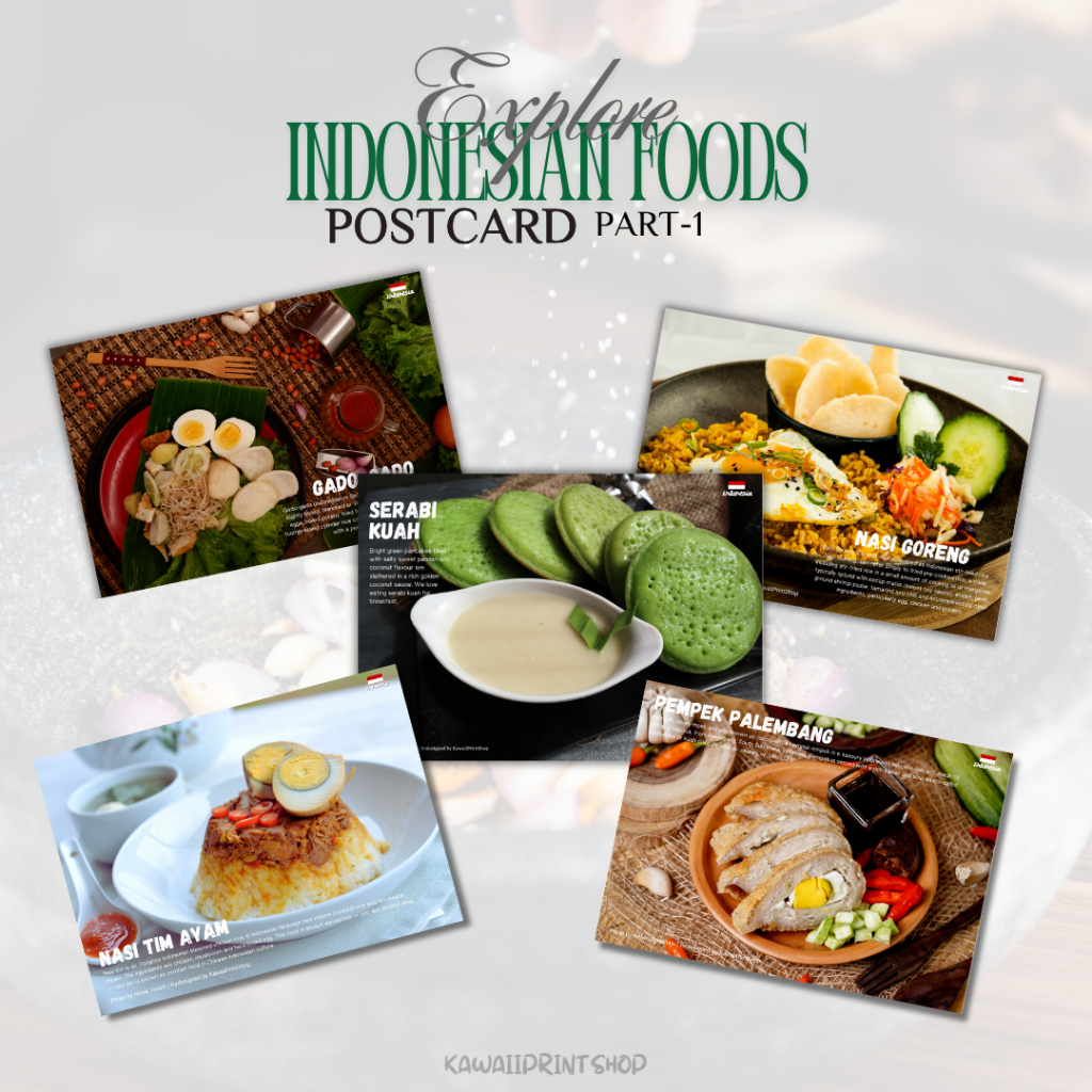 Kartu Pos Makanan Tradisional Khas Indonesia | Indonesian Postcard Food Edition Part 1 | Kartupos Kl