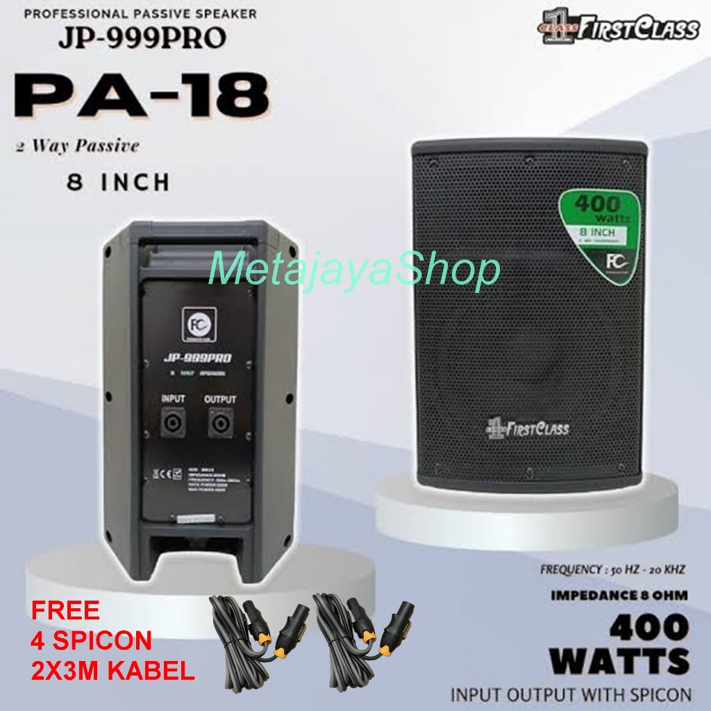 Speaker Passive FirstClass PA-18 - Professional Speaker Pasif Firstclass pa-18 8Inch